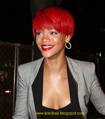 rihanna red hairstyles. Rihanna Red Hairstyles,Hot