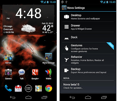 Nova Launcher Android ICS