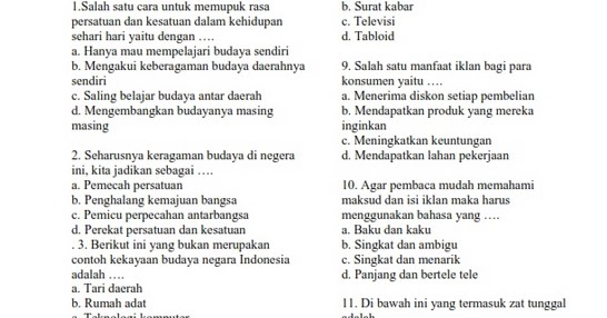 20++ Contoh Soal Bahasa Indonesia Tentang Iklan Kelas 5 Sd