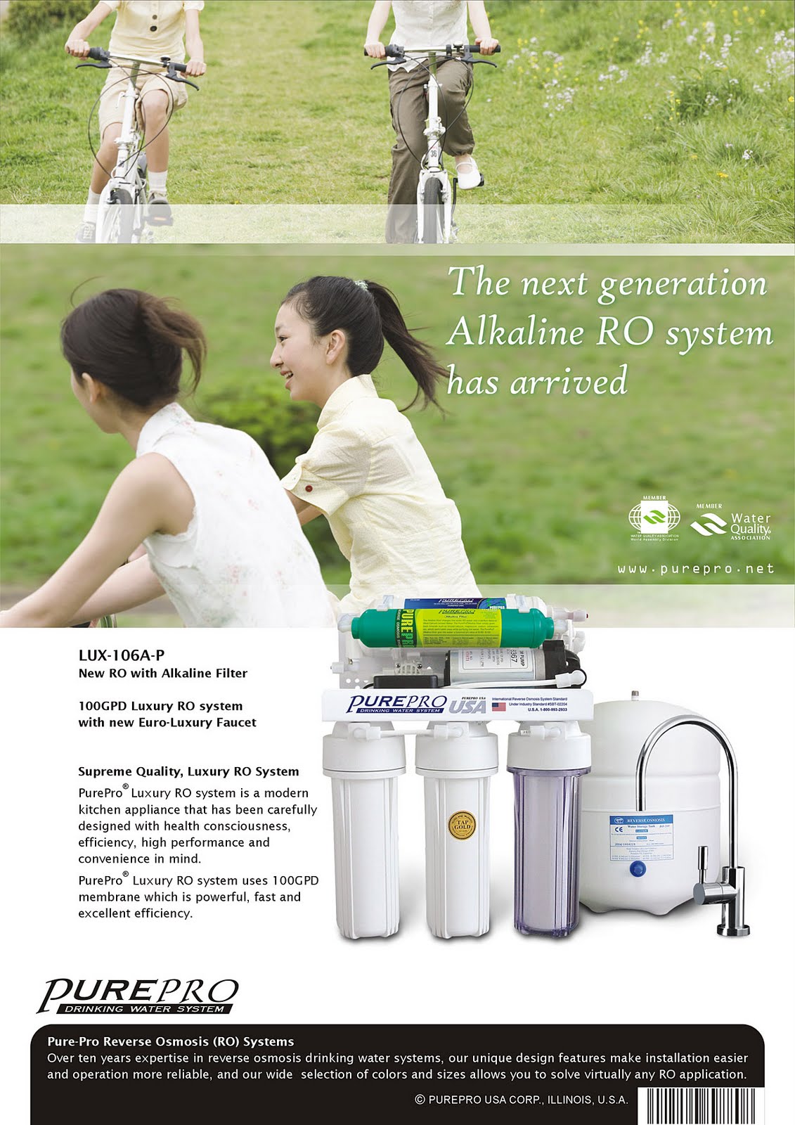 PurePro® LUX-106A-P Reverse Osmosis Water Filtration System