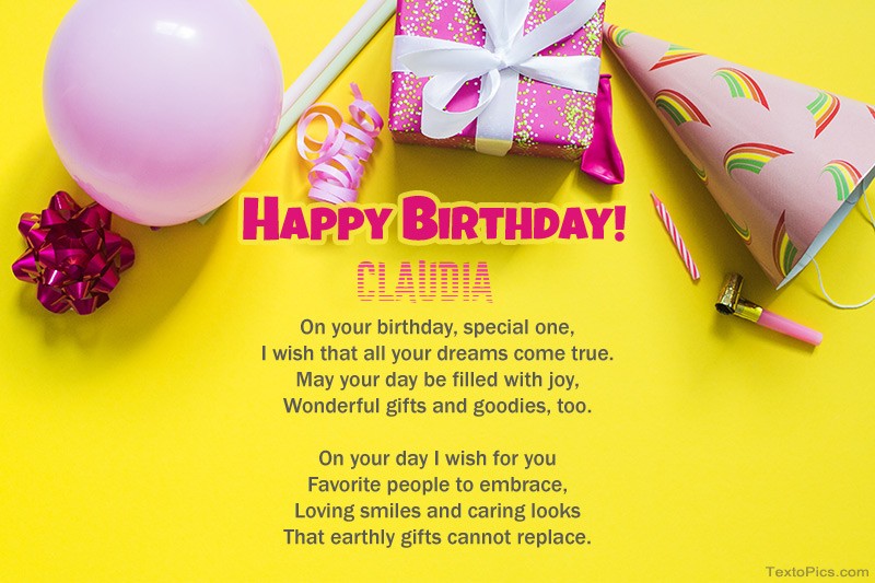 happy birthday claudia images