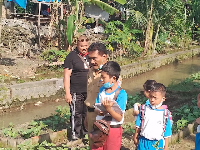   Anak-Anak SDN 4 Sumerta  Belajar Bercocok Tanam di Komunitas Tani Tukad Turbin