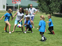 Girls defeat the boys in soccer