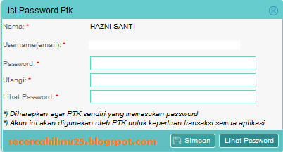 solusi bagi PTK yang belum memiliki account dan password ptk pada dapodik