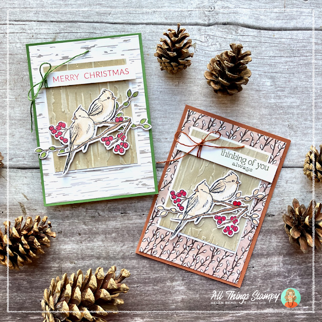 Winterly Tree Tops Nests of Winter Stampin Up card ideas