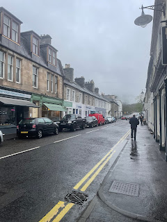 A wet High St in Dunkeld