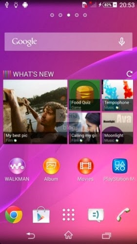 Bocoran UI Xperia Sirius