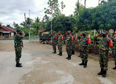 Pelihara Disiplin Prajurit, Anggota Posramil 12/Panton Reu Laksanakan Apel Pagi