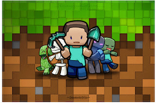 Minecraft: Etiquetas para Candy Bar para Imprimir Gratis.