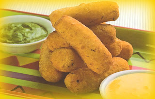 Croquetas de yuca con ajíes