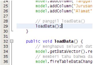 Kelas Informatika - Menambahkan Metode Load Data