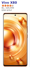 Vivo X80 latest price in Pakistan 256GB Built-in, 12GB RAM