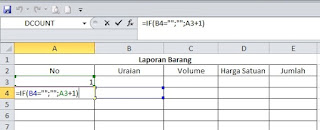 dalam pengggunaan rumus IF akan terlihat nomor secara Automatis pada Excel