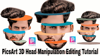 PicsArt 3D Head Manipulation Editing,PicsArt Sliced Head Effect,pk Ediz,pk edit