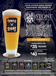 Stone Brewing beer dinner at BJ's