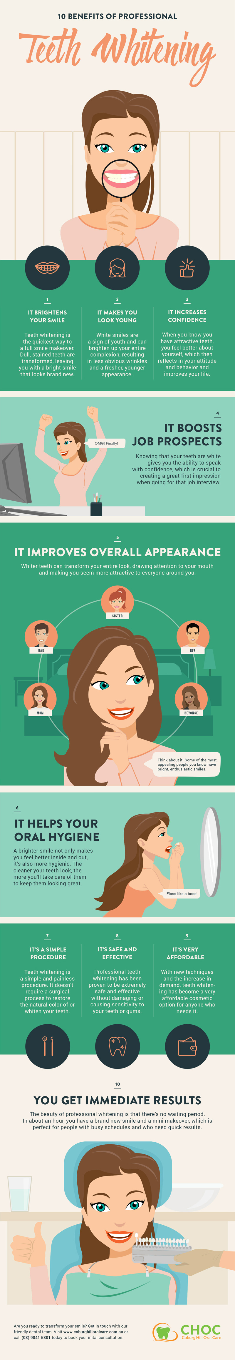 Top 10  Benefits Professional Teeth Whitening #infographic # Health & Beauty