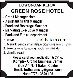 Lowongan Kerja Green Rose Hotel