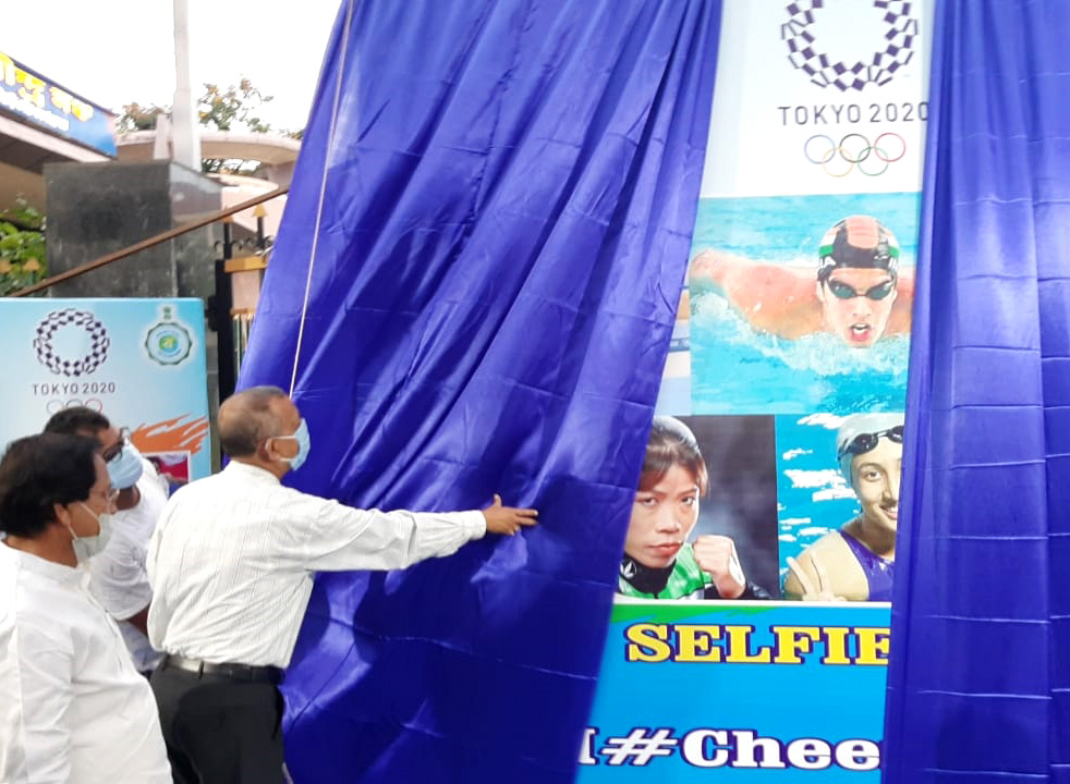 'Tokyo Olympics 2021 Selfie Zone' in Siliguri