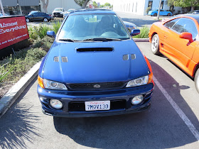 Subaru Impreza with Blue Ridge Pearl Metallic paint job from Almost Everything Auto Body.