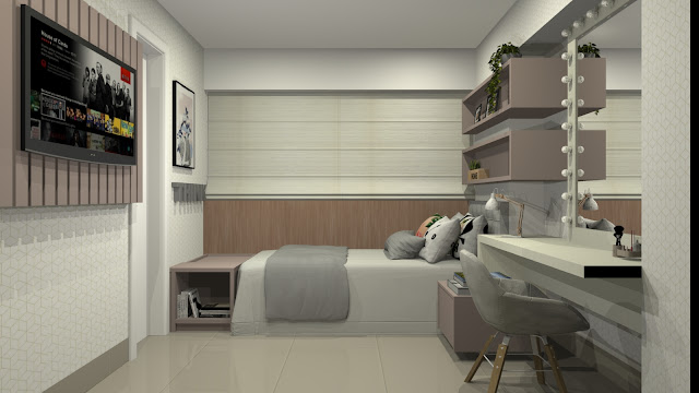 Quarto feminino jovem