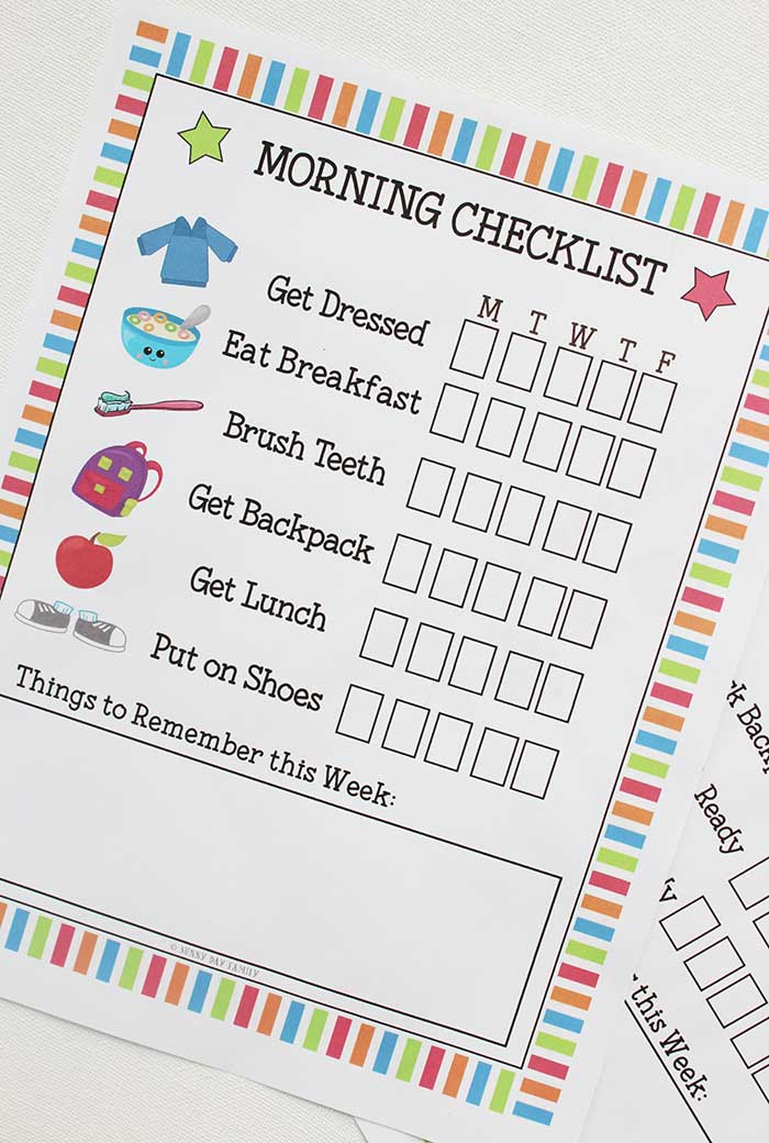 Kids Routine Checklists To Make School Days Easy Free Printable Sunny Day Family Kids Routine Checklists To Make School Days Easy Free Printable Sunny Day Family