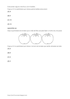 1º SIMULADINHO DE MATEMÁTICA – 2º ANO