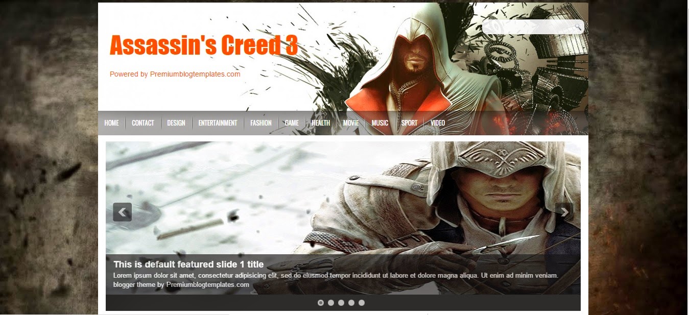 Download Template Blogger : Assassin's Creed 3