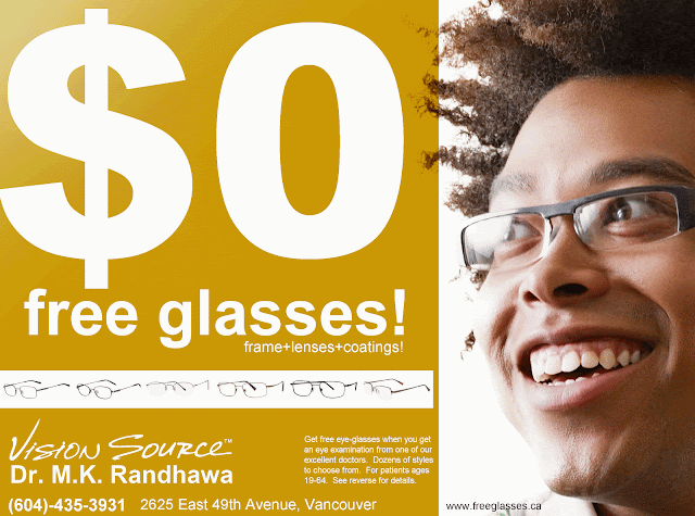 Free glasses in Vancouver by Vision Source Vancouver, Dr. M.K. Randahwa