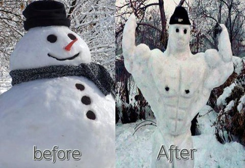 Snowman Weightloss ~ Funny Joke Pictures