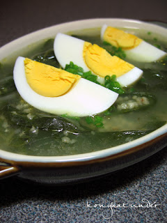 spinach-millet-soup-with-boiled-eggs