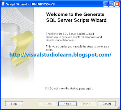 Generate Data Base Script in Sql Server