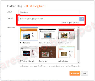 Panduan Membuat Blog Di Blogspot