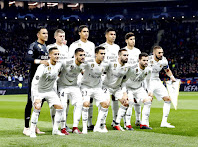 REAL MADRID C. F. - Temporada 2018-19 - Keylor Navas, Kroos, Varane, Casemiro y Marco Asensio; Lucas Vázquez, Dani Ceballos, Reguilón, Carvajal, Nacho y Benzema. CSKA Moscú 1 (Vlasic) REAL MADRID C. F. 0. 02/10/2018. Liga de Campeones de la UEFA, fase de grupos, Grupo G, 2ª jornada. Moscú, Rusia, estadio Luzhniki.