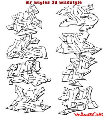 graffiti alphabet z wildstyle. WILDSTYLE WITH 3D GRAFFITI ALPHABETS