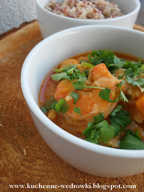 Fish, curry and sweet potato curry