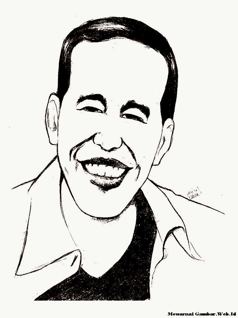 Mewarnai Gambar Karikatur Jokowi | Mewarnai Gambar