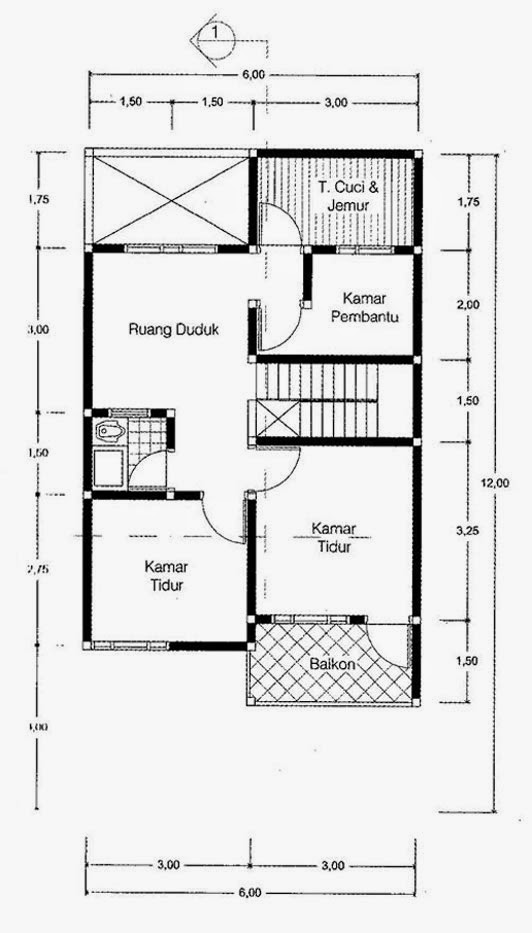 Gambar Rumah  2  Lantai  Luas  Tanah 72 M2 ReDesain21 Com 