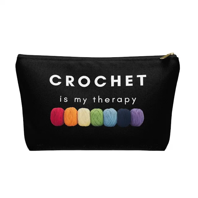crochet accessory pouch
