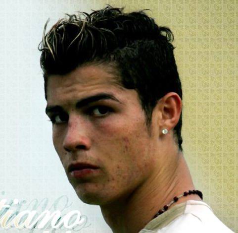 cristiano ronaldo hairstyle pics. Faux Hawk hairstyle is one of