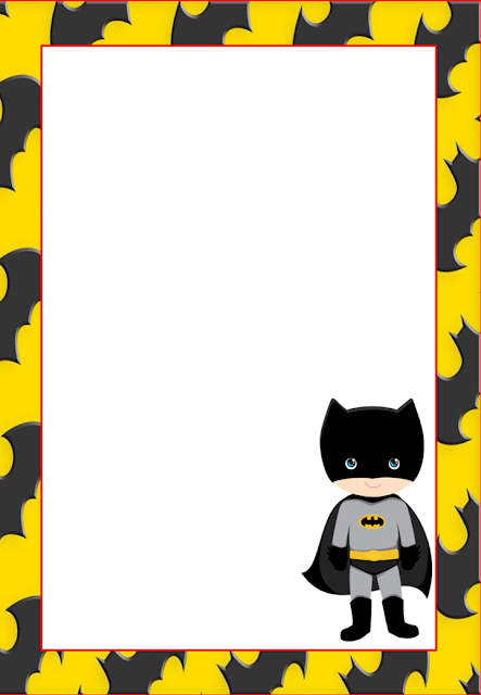 Free printable Batman invitations, cards or labels.