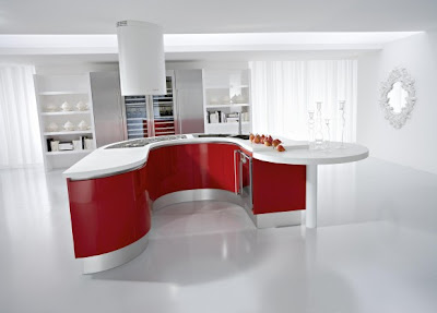 Modern Retro Kitchen design Red and White Kitchen design ideas