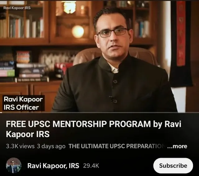 Ravi Kapoor Upsc