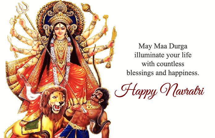 Navaratri Greetings Wishes Messages With Goddess Blessings