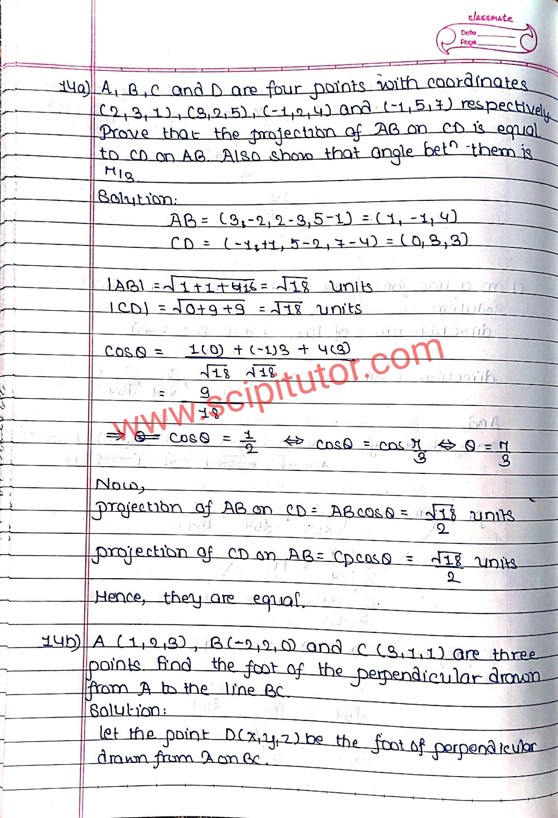 Class 12 Coordinates in Space Exercise 2 Solutions