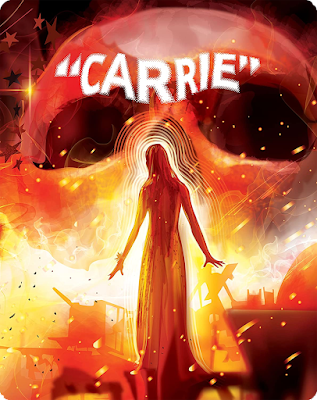 Artwork for Scream Factory's 4K Limited Edition Steelbook of CARRIE!