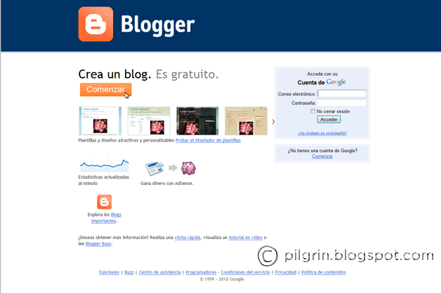 Comenzar a crear un blog en Blogger