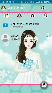 Download BBM MOD Blue Flower Versi 2.9 Terbaru Gratis 