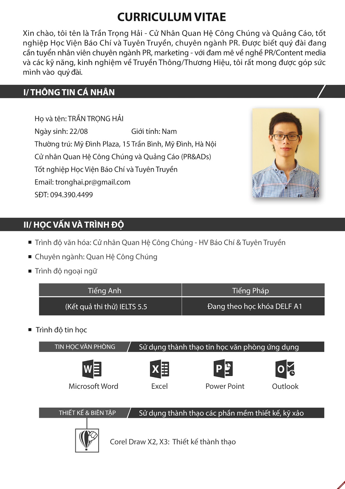 cv ấn tượng, adobe photoshop cs6, adobe illustrator cc