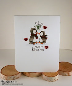 Penguin Christmas Card by Jess Crafts featuring Newton's Nook Designs Holiday Smooches