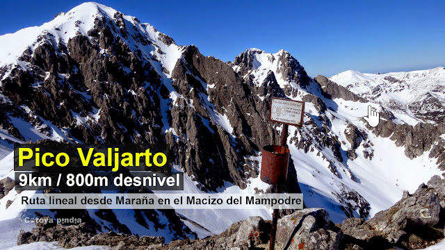 Ruta al Pico Valjarto con nieve